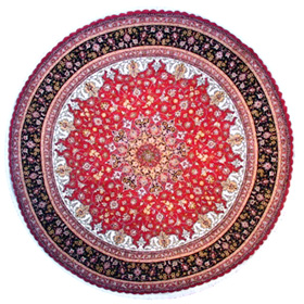 round antique oriental rug